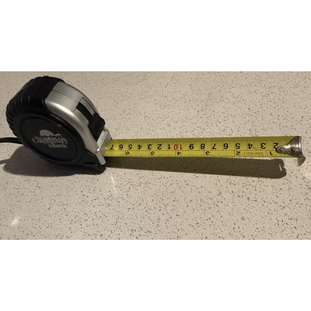 Large Black Retractable Industrial Tape Measure - 25FT-3x3x1.5"